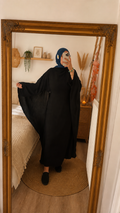 Abaya butterfly black