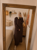 Abaya girly chocolat