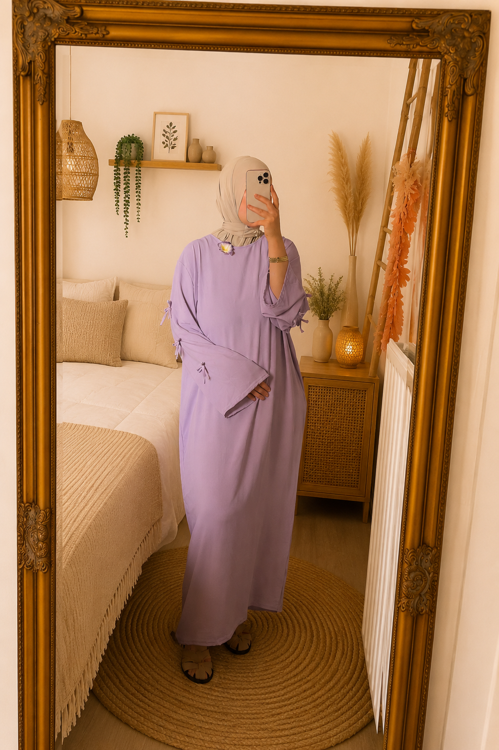 Abaya girly Lila