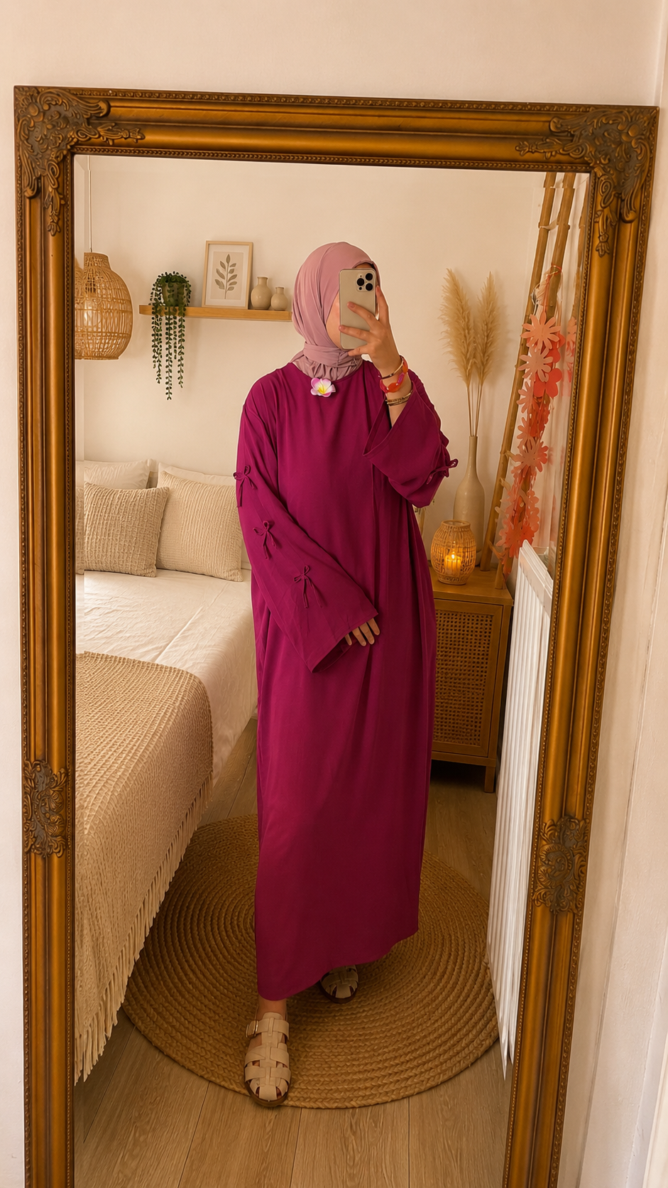 Abaya girly Fuchsia
